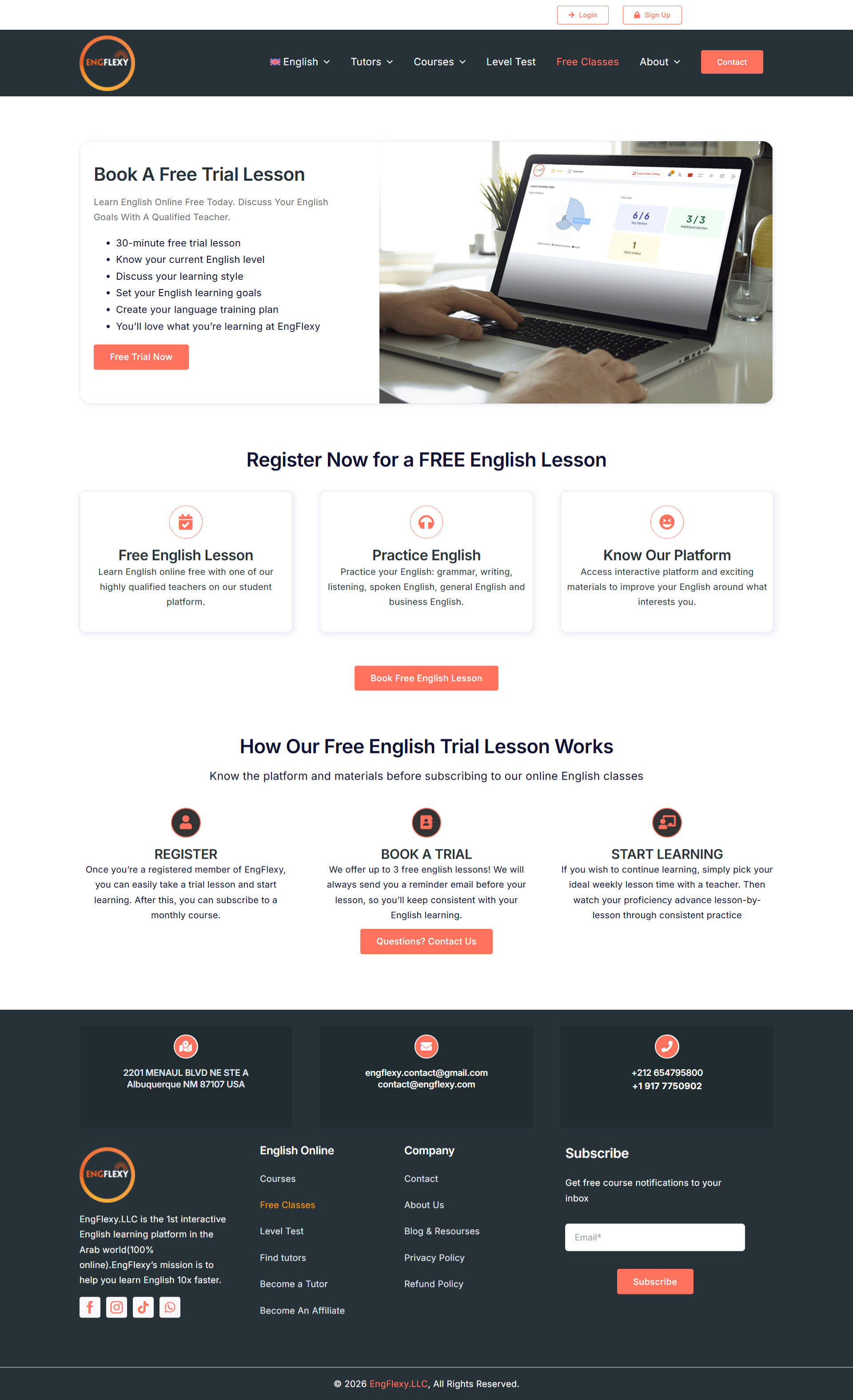 EngFlexy homepage hero